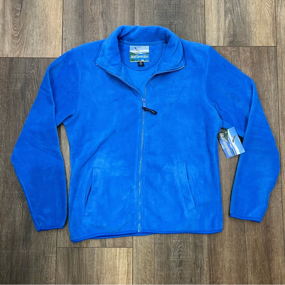 New with tags Blue generation micro fleece zip up jacket